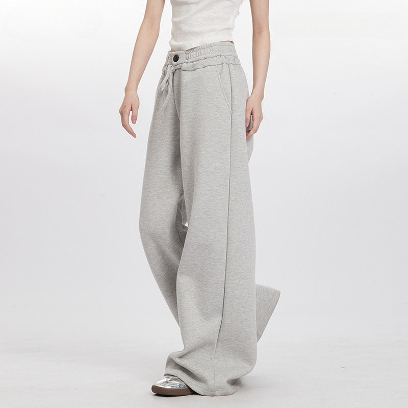 Wide leg straight sweatpants | 2 color