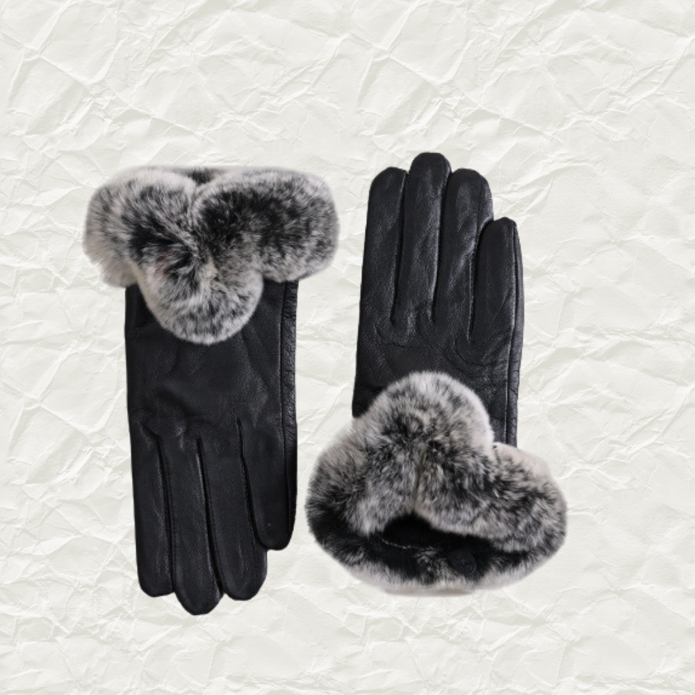 Sheepskin & Rex Rabbit Fur Gloves
