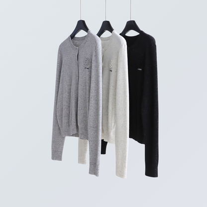 Loose Fit Wool Blend V-Neck Knit Cardigan | 4 Colors