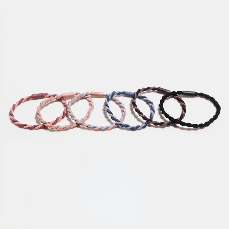 Colorful double strand hair tie