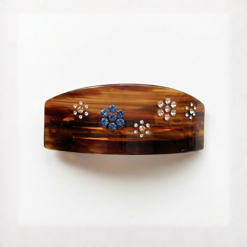 Sunset Amber Resin Barrette