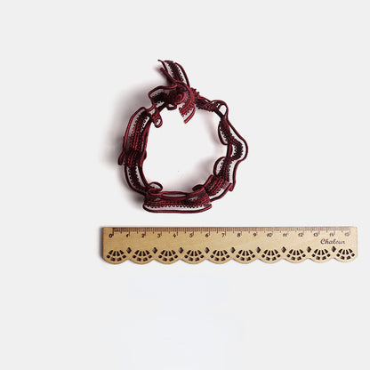 Elastic lace edge hair tie