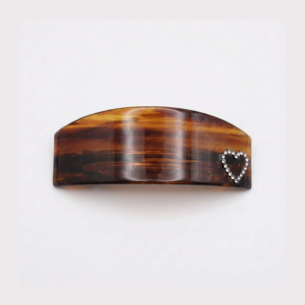 Sunset Amber Resin Barrette