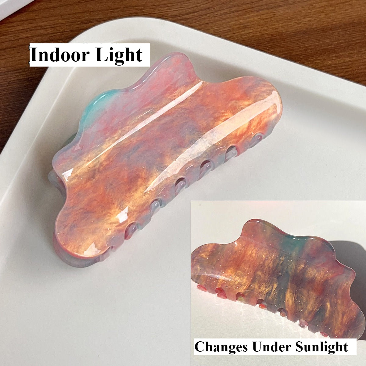 Sunlight Color-Changing Cloud Hair Claw Clip | Large