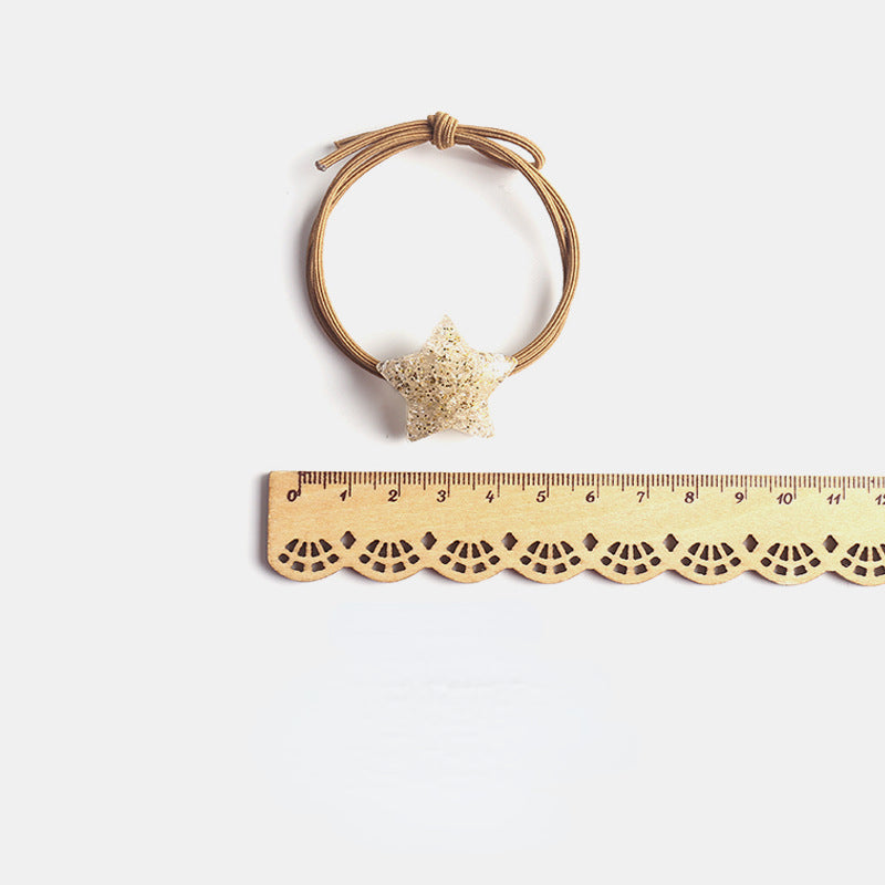 Cracked star decorated hair tie