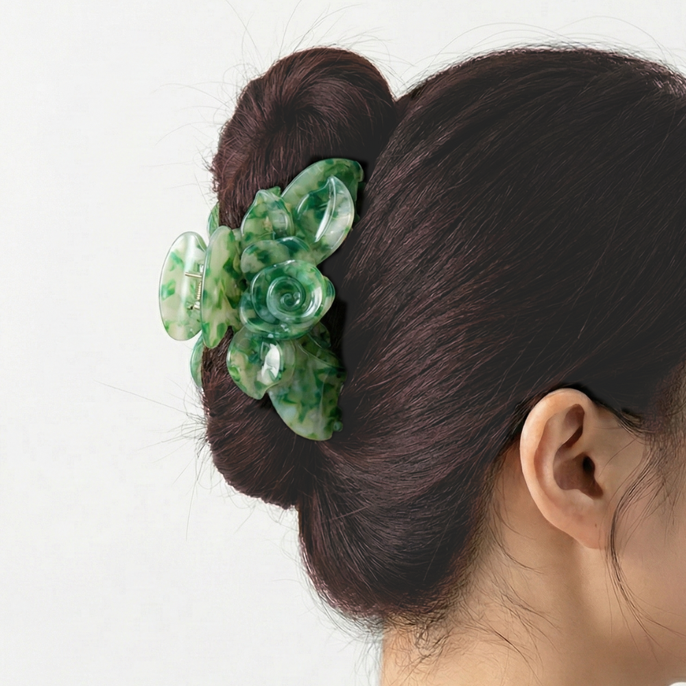 Acrylic Rose Hair Claw