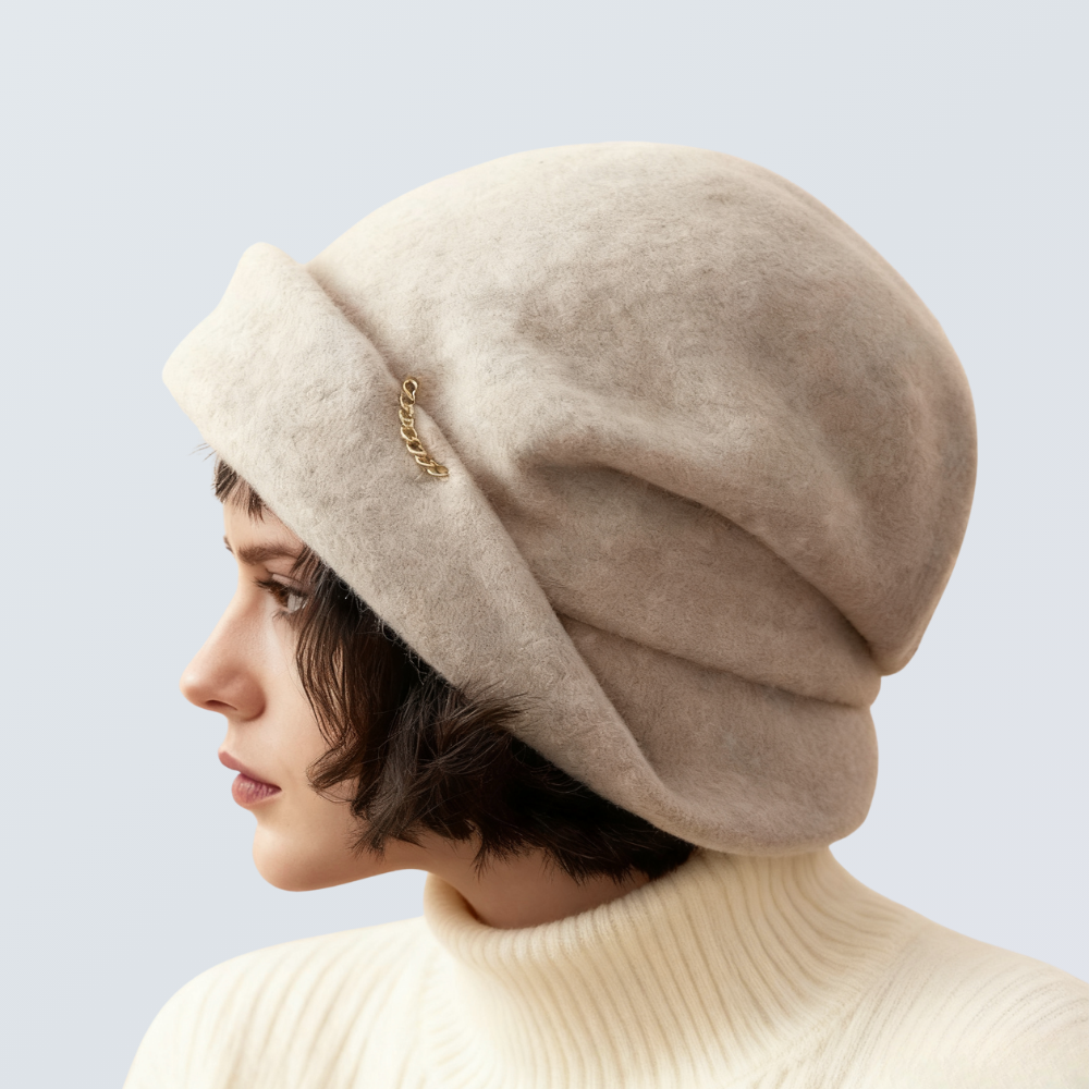 Merino Wool Rolled Brim Beanie