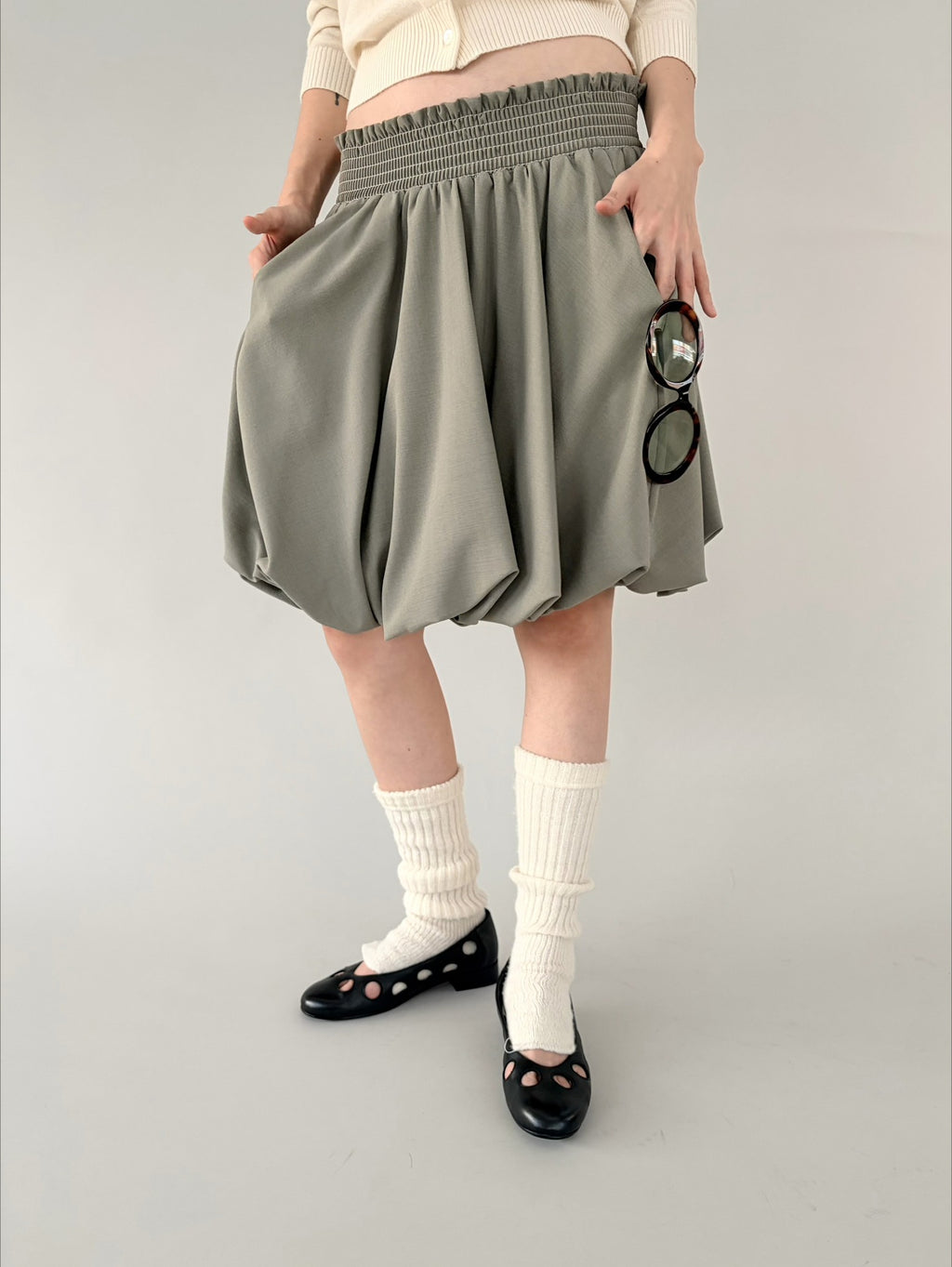 Ovina Bubble Hem Mini Skirt