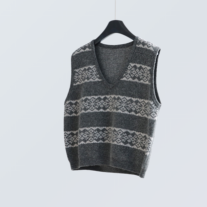 Nordic Pattern Wool-Blend Vest | 5 Colors