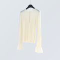 Wool Blend Henley Knit Top & Flounce Skirt Set | 3 Colors