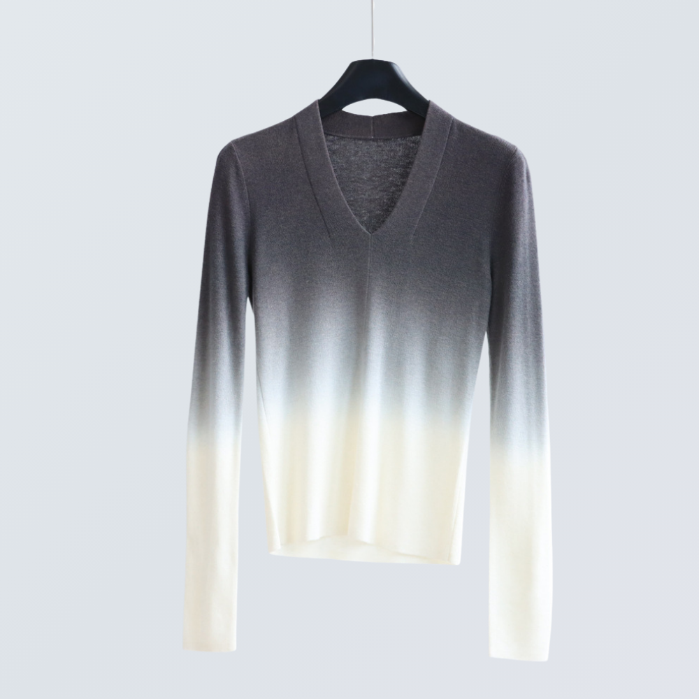 Gradient Wool-Blend V-Neck Sweater | 6 Colors