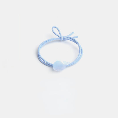 Elastic cute soft candy double strand hair tie