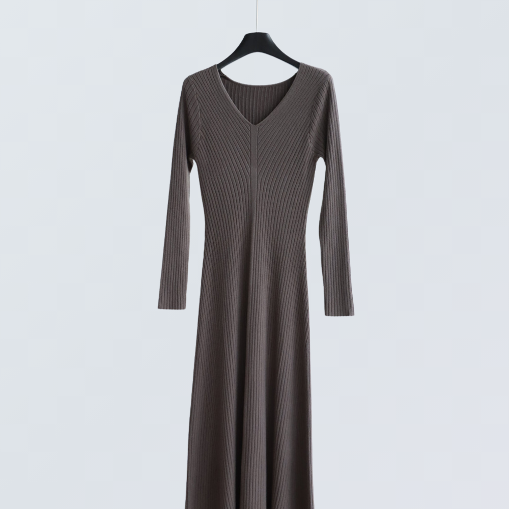 V-Neck Ribbed Knit Maxi Dress | 5 Colors