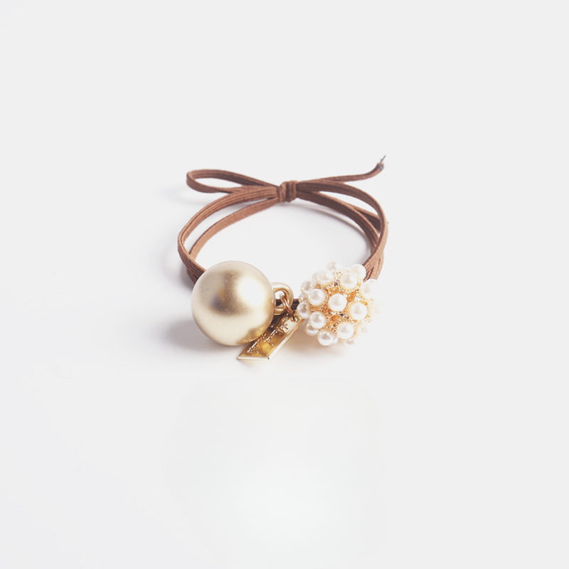 Pearl alloy elastic hair loop