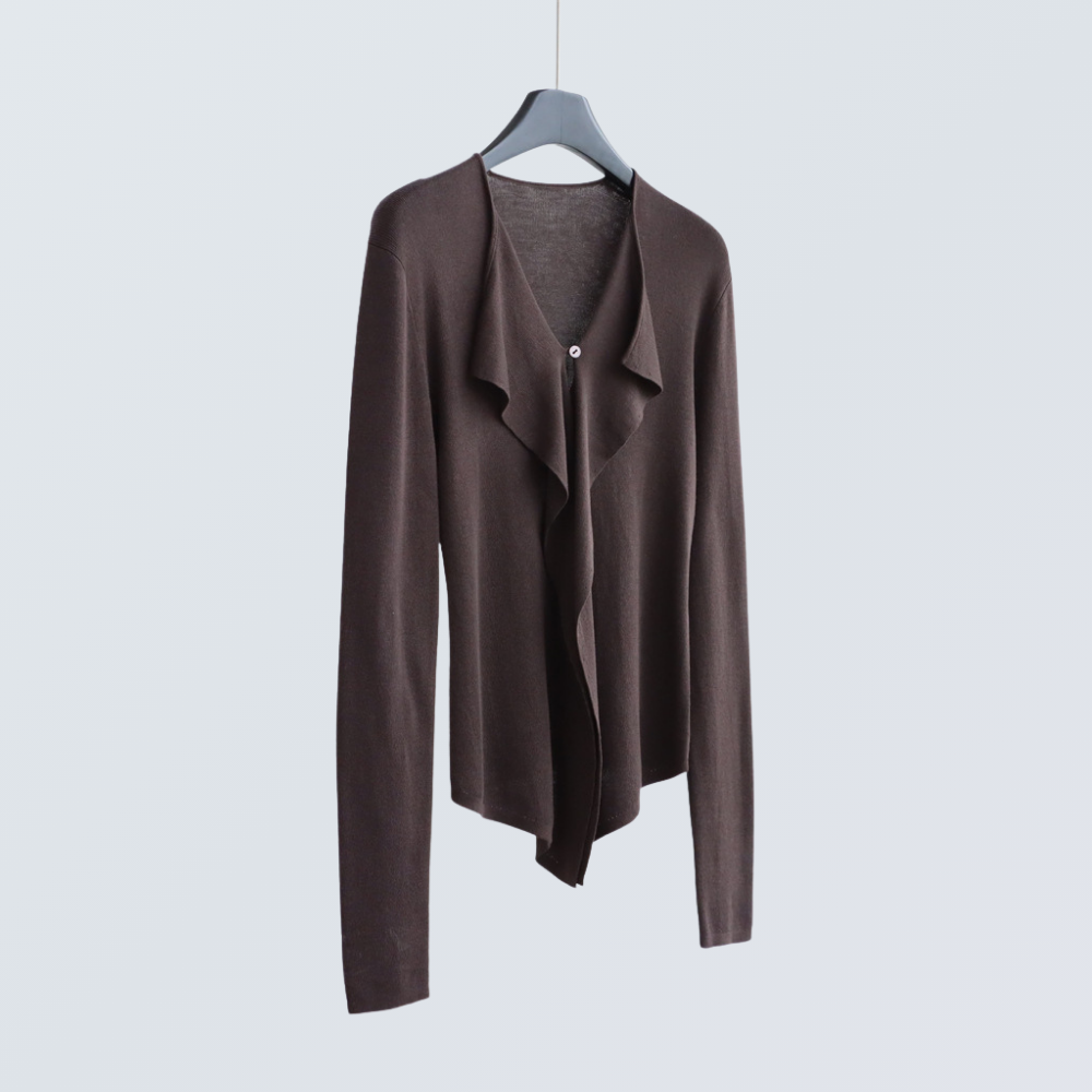 Drape Front Lyocell Knit Cardigan | 5 Colors