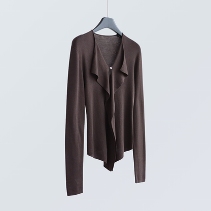 Drape Front Lyocell Knit Cardigan | 5 Colors