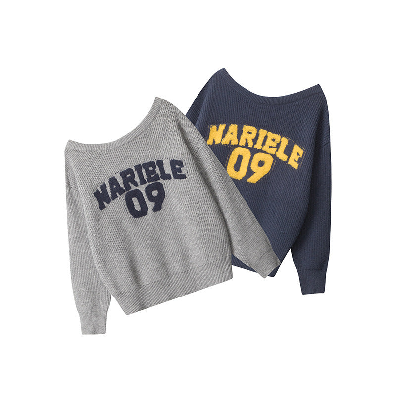 Lazy off-shoulder loose sweater | 2 color