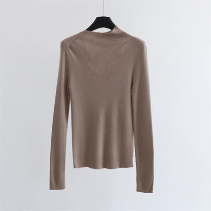 Ribbed Wool-Blend Mock Neck Top | 8 Colors