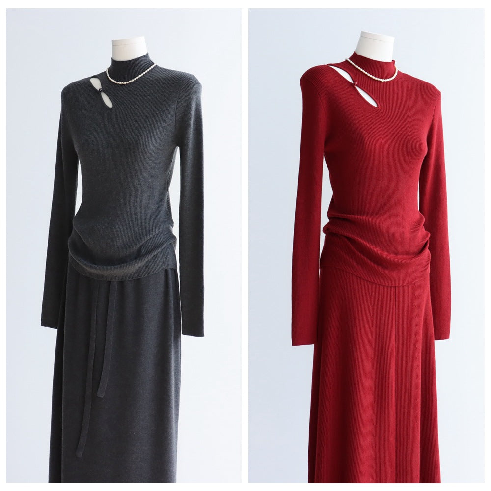 Keyhole Wool-Blend Knit Top | 8 Colors