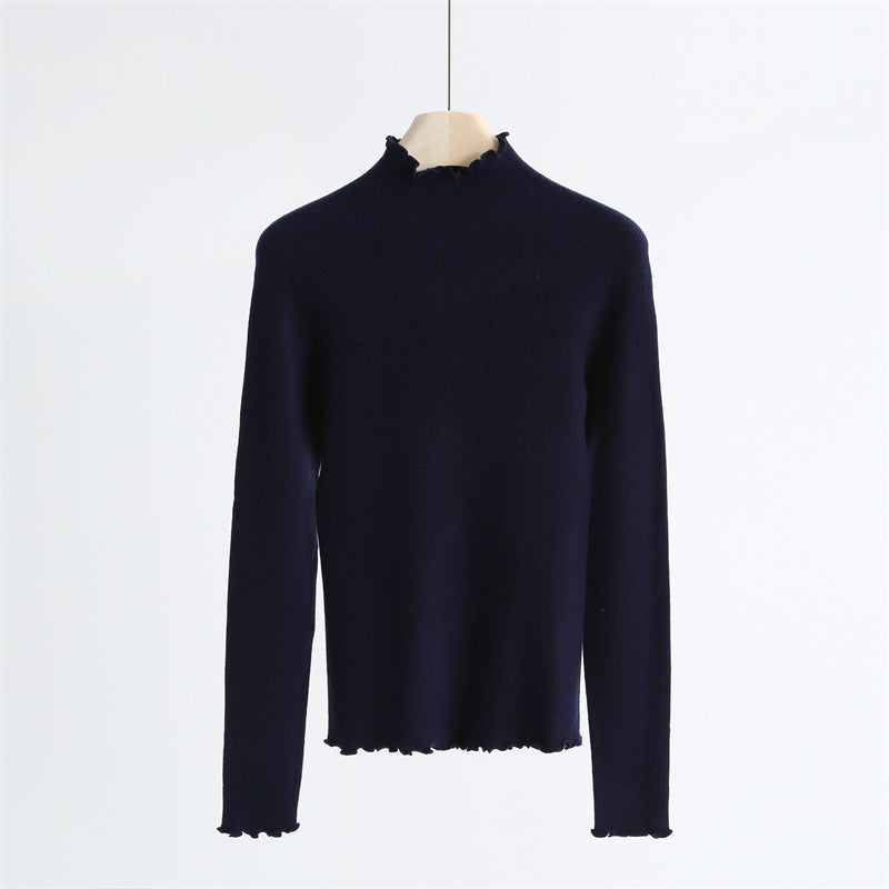 Cashfeel Wool Turtleneck Knit Top