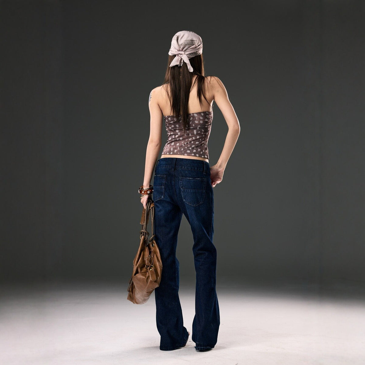 Pokiovo Polka Dot Halter Top | Coffee