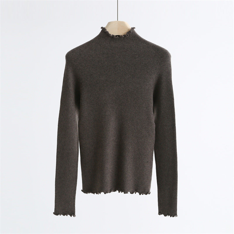 Cashfeel Wool Turtleneck Knit Top
