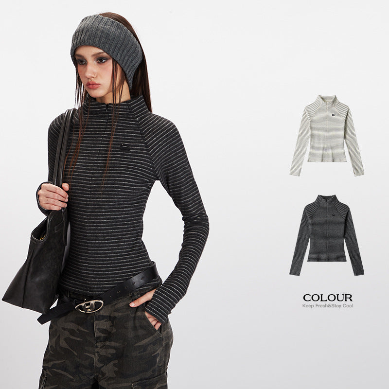 Stripped slim T-shirt | 2 color