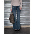Pokiovo Low Rise Flared Jeans | Blue