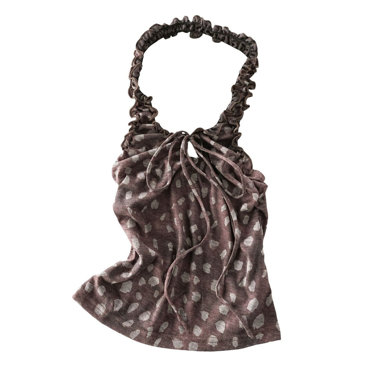 Pokiovo Polka Dot Halter Top | Coffee