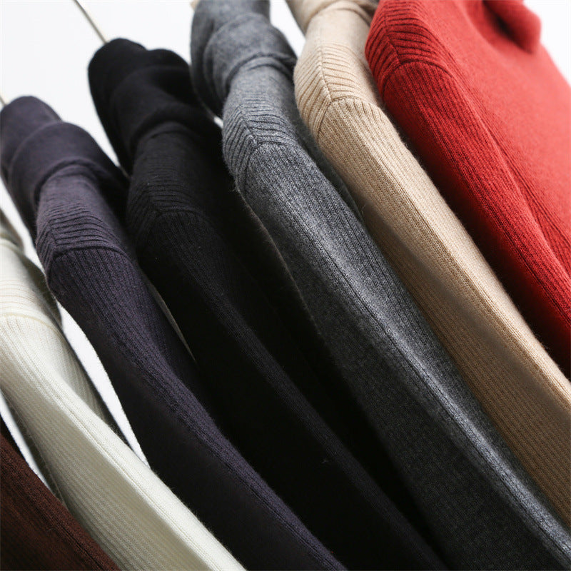 Asymmetric Scarf Collar Wool Blend Sweater