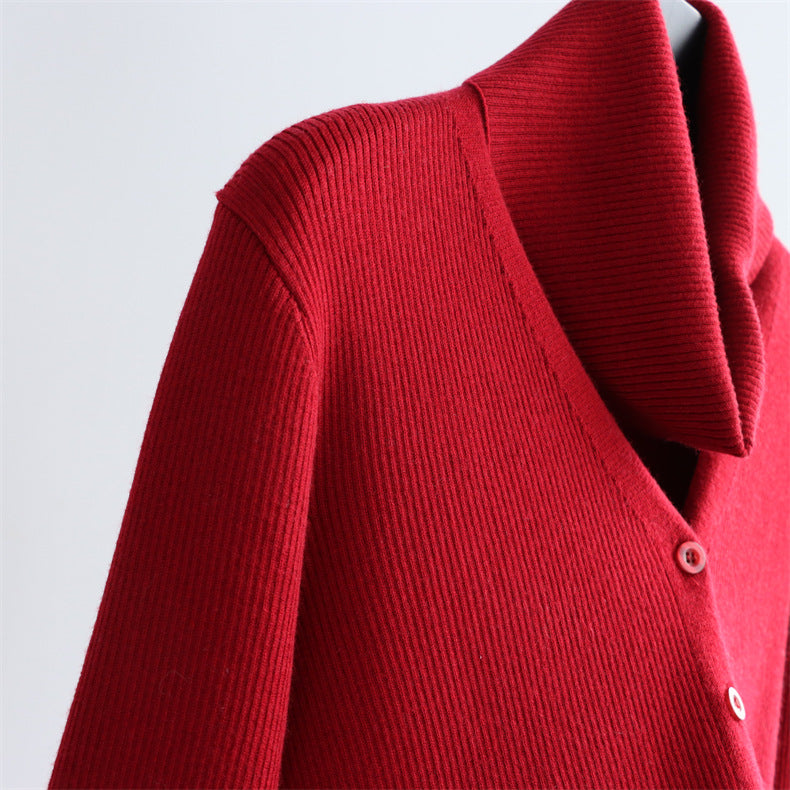 Detachable Collar Wool-Blend Cardigan | 5 Colors