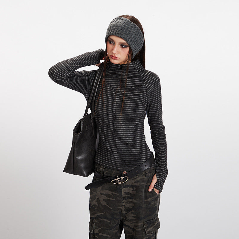 Stripped slim T-shirt | 2 color