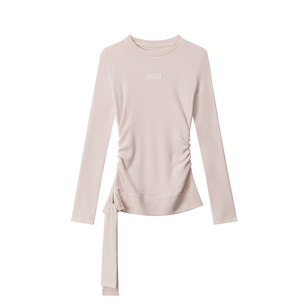 Waisted tie hem t-shirt | 2 color