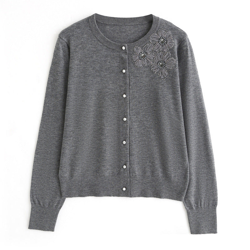 Wool & Silk Embroidered Cardigan