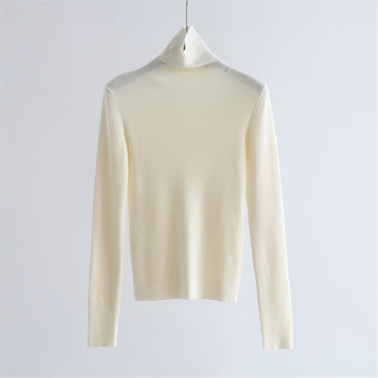 Thick Ribbed Wool Turtleneck Knit Top | 10 Colors