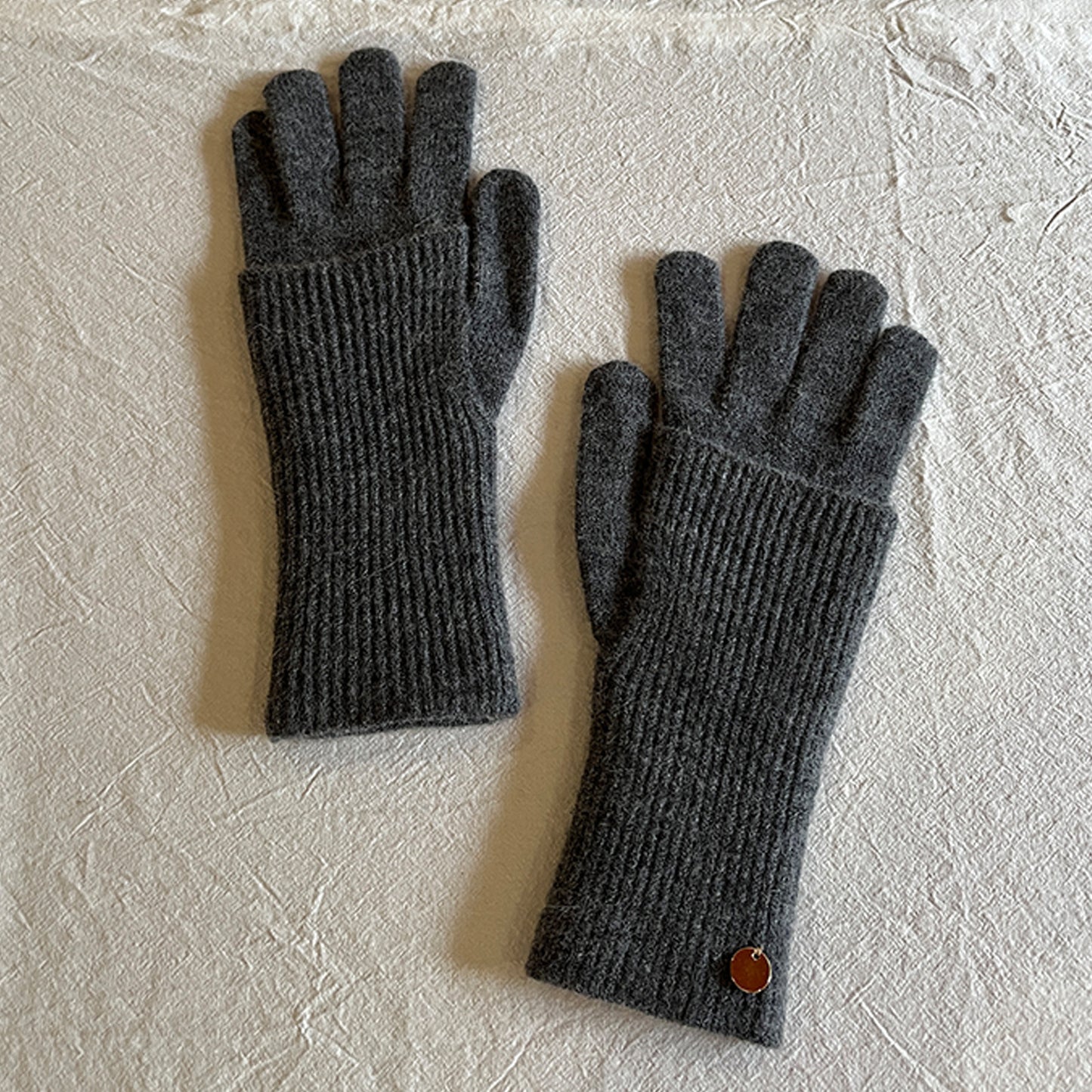 Detachable Wool-Blend Knit Gloves