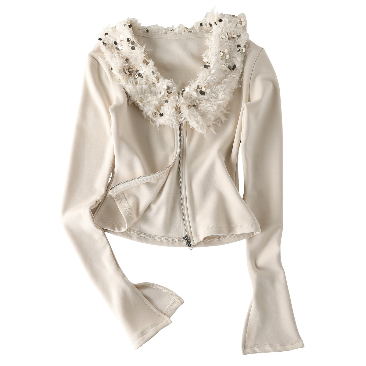 Pokiovo Fitted Cropped Long Sleeve Top