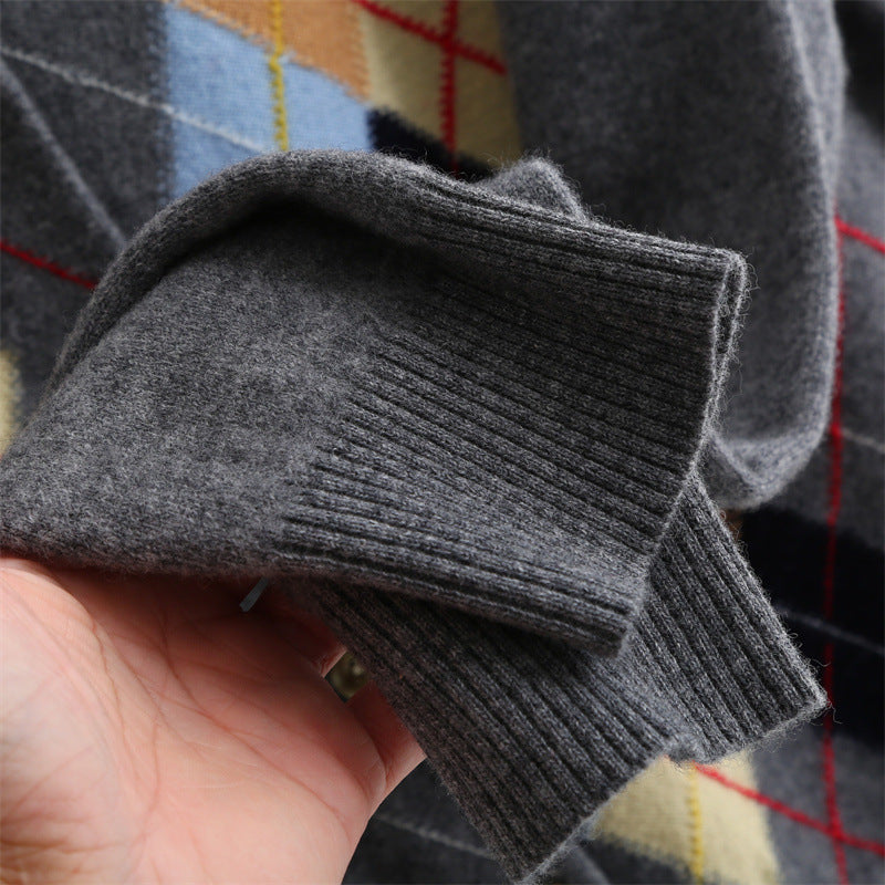 Heritage Wool Argyle Cardigan