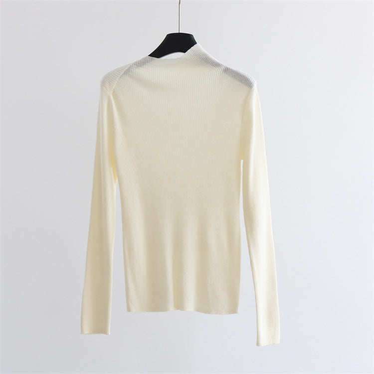 Ribbed Wool-Blend Mock Neck Top | 8 Colors