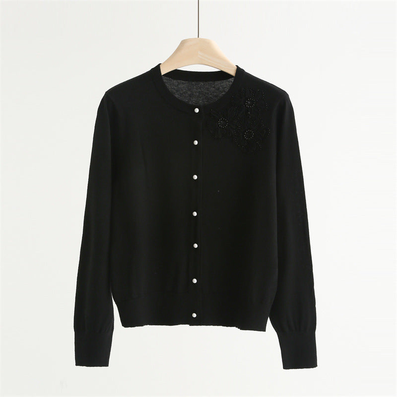 Wool & Silk Embroidered Cardigan