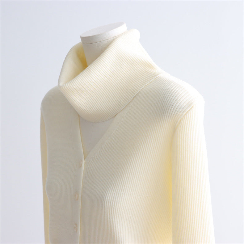 Detachable Collar Wool-Blend Cardigan | 5 Colors