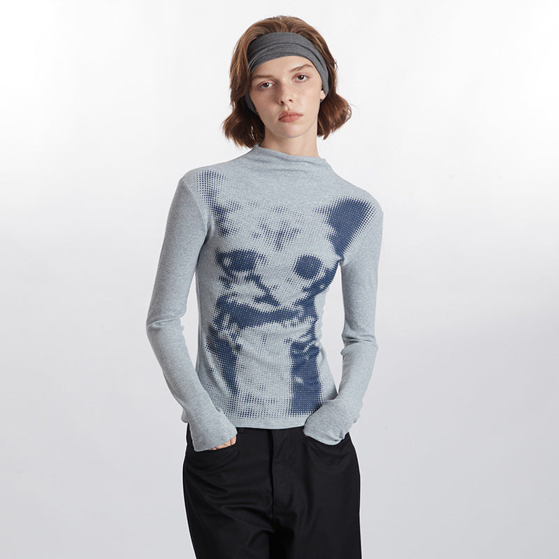 Kitty prints elastic T-shirt | 2 color