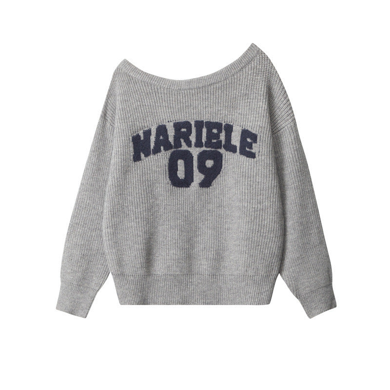 Lazy off-shoulder loose sweater | 2 color