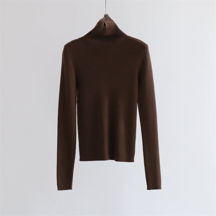Thick Ribbed Wool Turtleneck Knit Top | 10 Colors