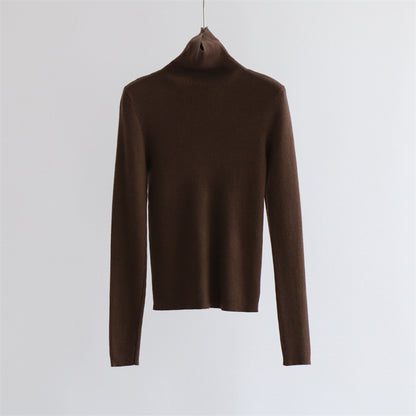 Thick Ribbed Wool Turtleneck Knit Top | 10 Colors