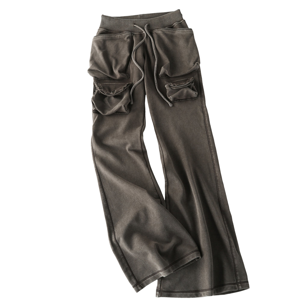 Pokiovo Low Rise Flared Cargo Trousers