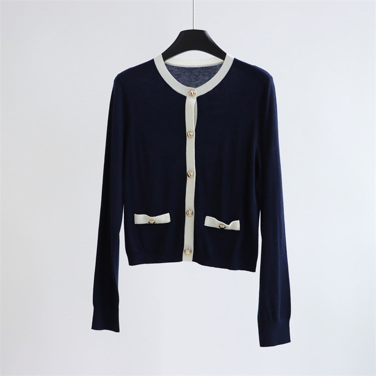 Two-Tone Wool-Blend Cardigan | 3 Colors