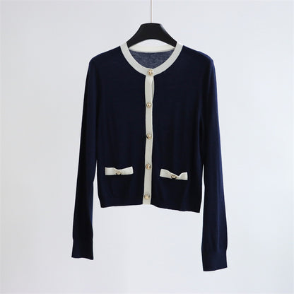 Two-Tone Wool-Blend Cardigan | 3 Colors