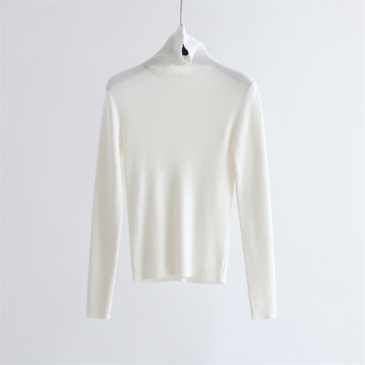 Thick Ribbed Wool Turtleneck Knit Top | 10 Colors