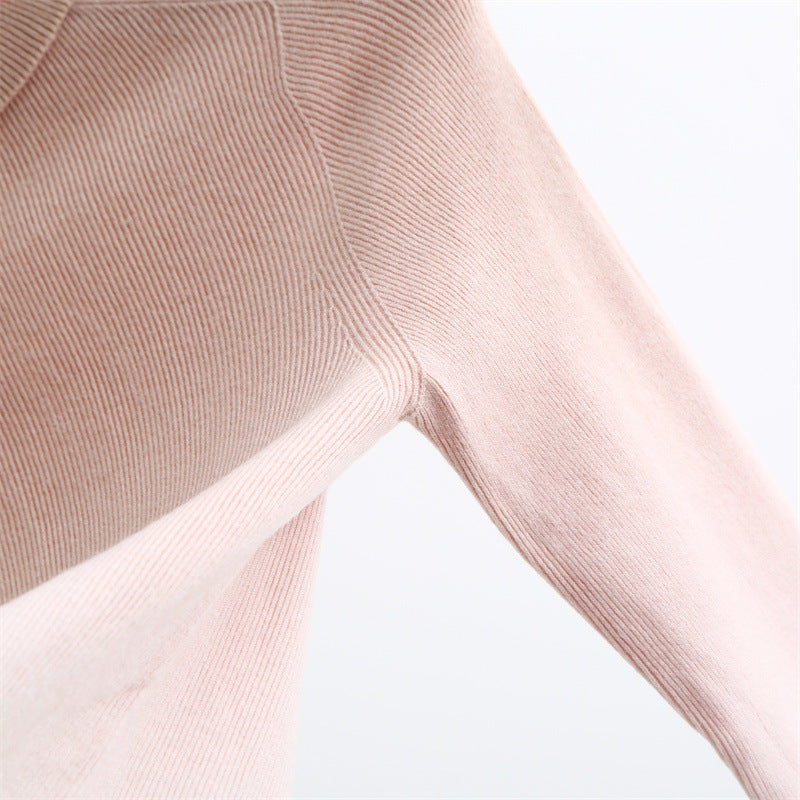 Gradient Wool-Blend High-Neck Knit Top